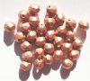 25 8mm Faceted Matte Metallic Light Copper Beads